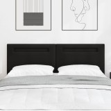 vidaXL Tăblie LED Negru 144 cm Piele artificială 42007301