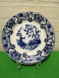 Farfurie rara , de colectie , RORSTRAND seria SHANGHAI , anii 1915 - 1925 , gravura in albastru