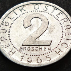 Moneda 2 GROSCHEN - AUSTRIA, anul 1965 *cod 3337 = A.UNC