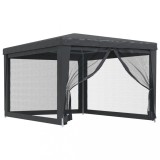 Cumpara ieftin Cort de petrecere cu 4 pereti din plasa, antracit, 3x4 m, HDPE