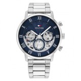 Tommy Hilfiger Legend Ceas Barbatesc 44mm Cu Baterie Cu Brățară Metalică Argintie 1710569.