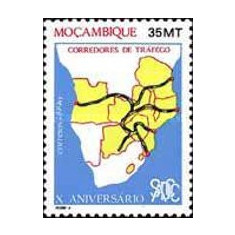 Mozambic 1990 - Aniversari 1v.neuzat,perfecta stare(z)