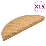 Cumpara ieftin Covorase scari autoadezive 15 buc. sisal 56x17x3 aspect sisal