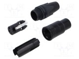 Conector XLR mamă 3 PIN drept cablu lipire 16A 14AWG NEUTRIK