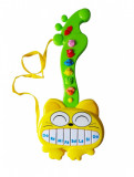 Chitara interactiv pentru copii cu butoane care emit diverse melodii, Galben, 36 cm LTOY50