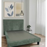 Pat Milano Premium din Lemn Masiv - 140&times;200 cm Verde Menta / Pat