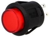 Comutator acţionat prin apăsare, SPST-NO, 1,5A/250VAC, LED roşu
