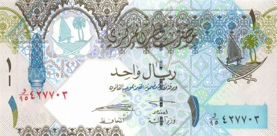 QATAR █ bancnota █ 1 Riyal █ 2008 █ P-28 (1) █ UNC █ necirculata foto