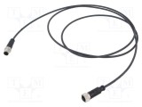 Conector M12 mufă mamă 5 pini &icirc;n unghi cablu 0,5 m HARTING