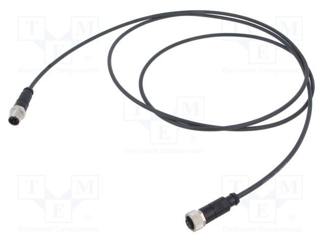 Conector M12 mufă mamă 5 pini &icirc;n unghi cablu 0,5 m HARTING
