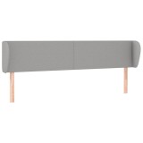 Cumpara ieftin Tablie de pat cu aripioare gri deschis 203x23x78/88 cm textil