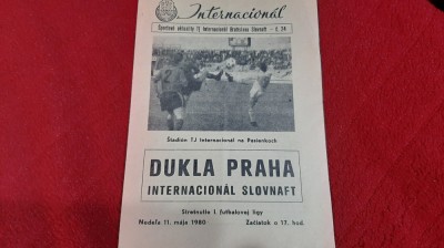 program Internacional Slovnaft - Dukla Praga foto
