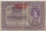 Bancnotă Austria 10.000 Kronen 1918/1919, Deutsch&ouml;sterreich, II. Auflage, seria 1869, nr. 02272, P66