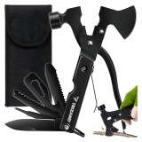 Multitool 17 &icirc;n 1 Trizand cu topor, cleste si husa pentru camping