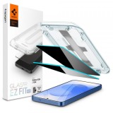 Folie de protectie Ecran Privacy Spigen EZ FIT pentru Samsung Galaxy S25 S931 / S24 S921, Sticla Securizata, Full Glue, Set 2 bucati