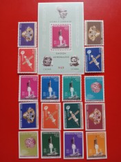 PARAGUAY, SPACE - COLIȚĂ + SERIE COMPLETĂ PERF./IMPERF. MNH
