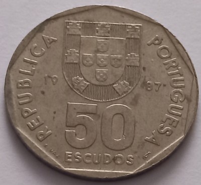 Portugalia , 50 Escudos 1987 foto
