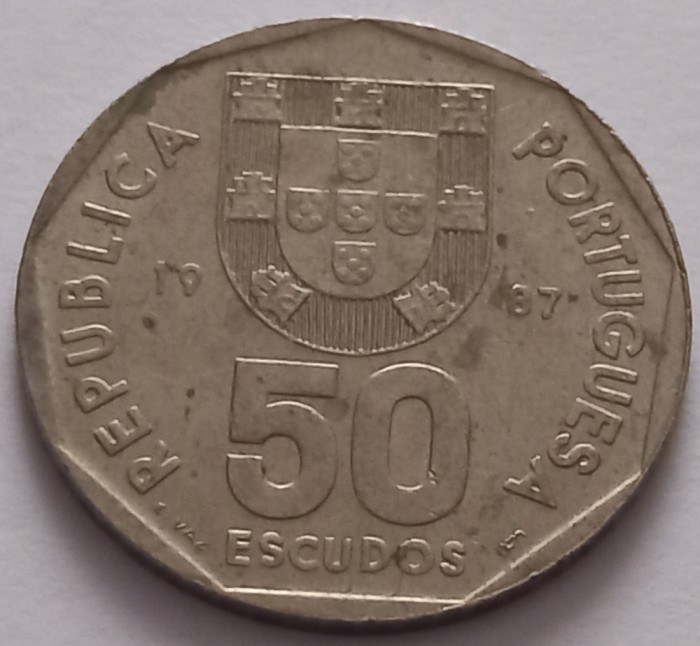 Portugalia , 50 Escudos 1987