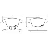 Placute frana Vw California T5 Camper (7ec 7ef 7eg 7hf) 04.03-08.15, Multivan T5 (7hm 7hn 7hf 7ef 7em 7en) 04.03-08.15, Transporter T5 Box (7ha 7hh 7