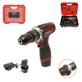 Masina de gaurit si insurubat cu percutie 12V, 25Nm, 2 acumulatori Breckner