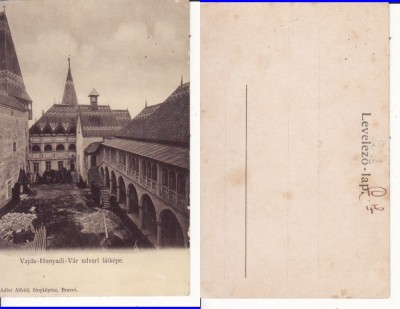 Hunedoara - Castelul, interior -clasica, rara foto