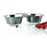 Suport inox cu 2 castroane x 1,6 litri