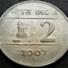 Moneda 2 RUPII - INDIA, anul 2007 * cod 2711