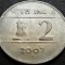 Moneda 2 RUPII - INDIA, anul 2007 * cod 2711