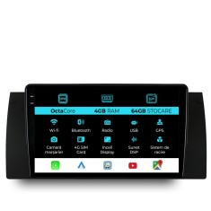 Navigatie Dedicata BMW Seria5 E39 X5 E53 (1995-2003), Incell 9Inch, 4Gb Ram, 64Gb Stocare, Carplay