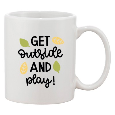 Cana alba personalizata &amp;#039;Get outside and play&amp;#039;, INOVATIX&amp;reg;. 330ml foto