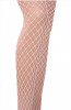 Ciorapi Cabaret Plasa Fishnet, Alb, XXL