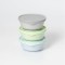 Set 3 boluri cu capac hrana bebelusi miniware, 100% din materiale naturale biodegradabile, aqua+grey+keylime