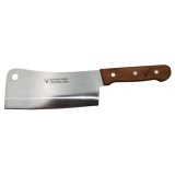 Satar Bucatarie Profesional, Chop Master, Inox, 35cm, Maner Lemn, Argintiu, Ideallstore