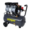 Compresor aer Stager HM0.75JW 24, 24L, 8bar, 135 L min, monofazat, angrenare directa, silentios