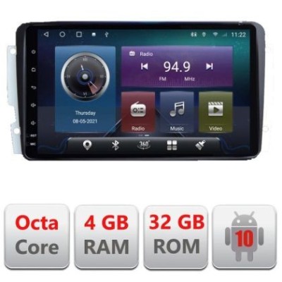 Navigatie Mercedes C 2001-2004 Vito Viano 2004-2006 C-171 Octa Core cu Android Radio Bluetooth Internet GPS WIFI 4+32G CarStore Technology foto