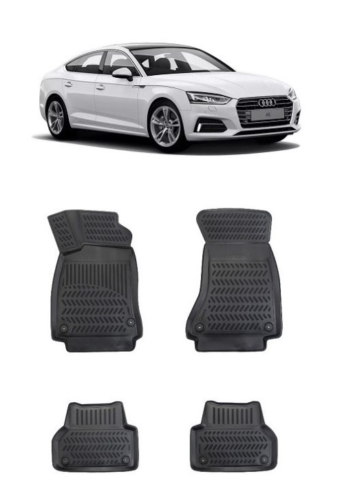 Covorase cauciuc stil tavita Audi A5 II sportback (2016-2022)