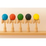 Cumpara ieftin Kendama X 18 cm cu bilă cauciucată &ndash; lemn natural, design premium- KEND5530