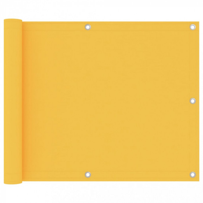 vidaXL Paravan de balcon, galben, 75 x 500 cm, țesătură oxford