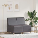 vidaXL Fotoliu 2 pcs Gri 55 x 74 x 82 cm Piele artificială