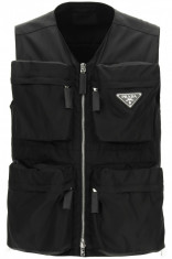 Vesta barbat Prada multi-pocket vest in re-nylon SGB653 S211 1WQ8 F0002 Negru foto