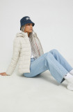 Tommy Jeans geacă femei, culoarea bej, de iarna DW0DW13741