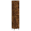 Dulap inalt, stejar fumuriu, 34,5x34x180 cm, lemn prelucrat