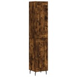 Dulap inalt, stejar fumuriu, 34,5x34x180 cm, lemn prelucrat