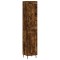Dulap inalt, stejar fumuriu, 34,5x34x180 cm, lemn prelucrat