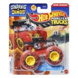 HOT WHEELS MONSTER TRUCK SHARKS VS DINOS MASINUTA BONE SHAKER SCARA 1 LA 64