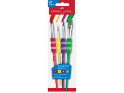 Pensule Soft Touch Faber-Castell 4 buc/set foto