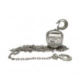 Palan manual inox cu lant 3m, sarcina maxima 1000 kg, carlig cu siguranta Breckner Germany