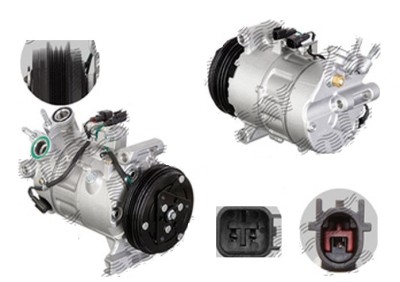 Compresor aer conditionat Volvo S60 D3/D4, 2010-2019, motorizare 2.0 D3, 100kw/120kw, 2.4 D4, 140kw, diesel, rola curea 115 mm, 3 caneluri, tip Valeo foto
