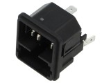 Conector Alimentare AC SCHURTER C14 10A 250VAC Cod 4301.0503