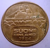 1.008 FINLANDA URHO 5 MARKKAA 1984, Europa, Bronz-Aluminiu